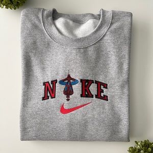 Nike inspired Spiderman embroidered sweatshirt, crewneck